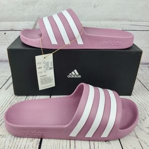 adidas | Shoes | New Adidas Adilette Aqua Cherry Metallic Slides | Poshmark
